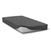 Image de Drap housse uni microfibre 82g gris anthracite 90x190 cm bonnet 30 cm