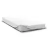 Image de Drap housse uni microfibre 82g blanc 140x190 cm bonnet 30 cm