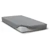 Image de Drap housse uni microfibre 82g gris clair 180x200 cm bonnet 30 cm