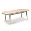 Image de Table basse banc 140 cm, 100% frêne massif gris muscade