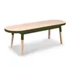 Image de Table basse banc 140 cm, 100% frêne massif vert lancieux