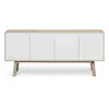 Image de Buffet 4 portes en frêne 220 cm, hauteur 94 cm