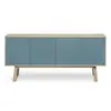 Image de Buffet 4 portes en frêne 220 cm, hauteur 94 cm