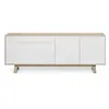Image de Buffet bas 2 portes+3 tiroirs 200 cm, en frêne