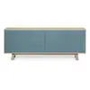 Image de Buffet bas 2 portes+3 tiroirs 200 cm, en frêne