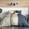 Image de Parure de couette 100% coton 57 fils imprimée 260x240cm 2 taies