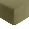 Image de Drap housse en lin olive 200x200 cm