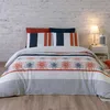 Image de Parure de couette 100% coton 57 fils imprimée 240x220cm 2 taies