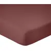 Image de Drap housse coton rouge 140x190 cm