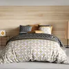 Image de Parure de couette 100% coton 57 fils imprimée 260x240cm 2 taies