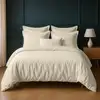 Image de Parure housse de couette coton ivoire 240x220 cm