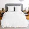 Image de Parure housse de couette en polyester blanc 240x220 cm