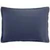 Image de Taie d'oreiller satin de coton bleu marine 50x70 cm