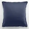 Image de Taie d'oreiller satin de coton bleu marine 65x65 cm