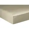 Image de Drap housse en satin de coton beige 140x190 cm