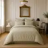 Image de Housse de couette satin de coton beige 260x240 cm