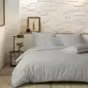 Image de Housse de couette 220x240 cm Percale de Coton Gris Perle