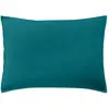 Image de Taie d'oreiller percale de coton bleu canard 50x70 cm