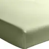 Image de Drap housse percale de coton vert d'eau 140x190 cm