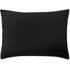 Image de Taie d'oreiller percale de coton noir minuit 50x70 cm