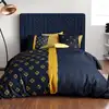 Image de Parure de couette 100% coton 57 fils imprimée 240x220cm 2 taies