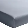 Image de Drap housse percale de coton bleu forever 180x200 cm