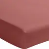 Image de Drap housse percale de coton vieux rose 140x190 cm