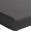 Image de Drap housse percale de coton gris magnet 140x190 cm