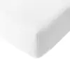 Image de Drap housse gaze de coton blanc pur 160x200 cm