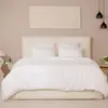 Image de Housse de couette 240x260 cm Gaze de Coton Lavé Blanc Pur