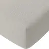 Image de Drap housse 160x200 cm Gaze de Coton Lavé Gris Glacier
