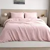 Image de Housse de couette 220x240 cm Gaze de Coton Lavé Rose Lotus