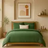 Image de Housse de couette 220x240 cm Gaze de Coton Lavé Vert Cèdre