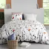 Image de Parure de couette 100% coton 57 fils imprimée 260x240cm 2 taies