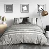 Image de Parure de couette en coton grise 240x220cm 2 taies