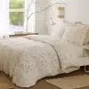 Image de Parure housse de couette coton imprimée feuillage + 2 taies 260x240 cm