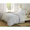 Image de Parure housse de couette coton motif feuillage + 2 taies 240x220 cm