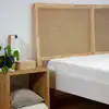 Image de Drap housse percale de coton blanc 140x190 cm