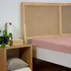 Image de Drap housse percale de coton rose the 160x200 cm