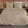 Image de Parure housse de couette coton gris 260x240 cm