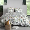 Image de Parure de couette 100% coton 57 fils imprimée 240x220cm 2 taies