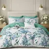 Image de Parure de lit en percale de coton imprimé fleur + 2 taies 240x220 cm
