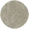 Image de Tapis rond à poils longs doux greige 120x120cm
