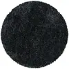 Image de Tapis cosy rond à poils longs noir 80x80cm