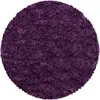 Image de Tapis cosy rond à poils longs violet 200x200cm