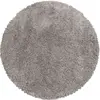Image de Tapis cosy rond à poils longs greige 200x200cm