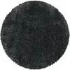 Image de Tapis cosy rond à poils longs anthracite 160x160cm
