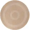 Image de Tapis rond naturel aspect jute beige crème 120x120cm