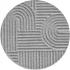 Image de Tapis rond à relief géométriques gris 160x160cm