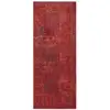 Image de Tapis couloir design à poils ras rouge 80x250cm